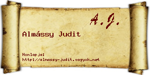Almássy Judit névjegykártya